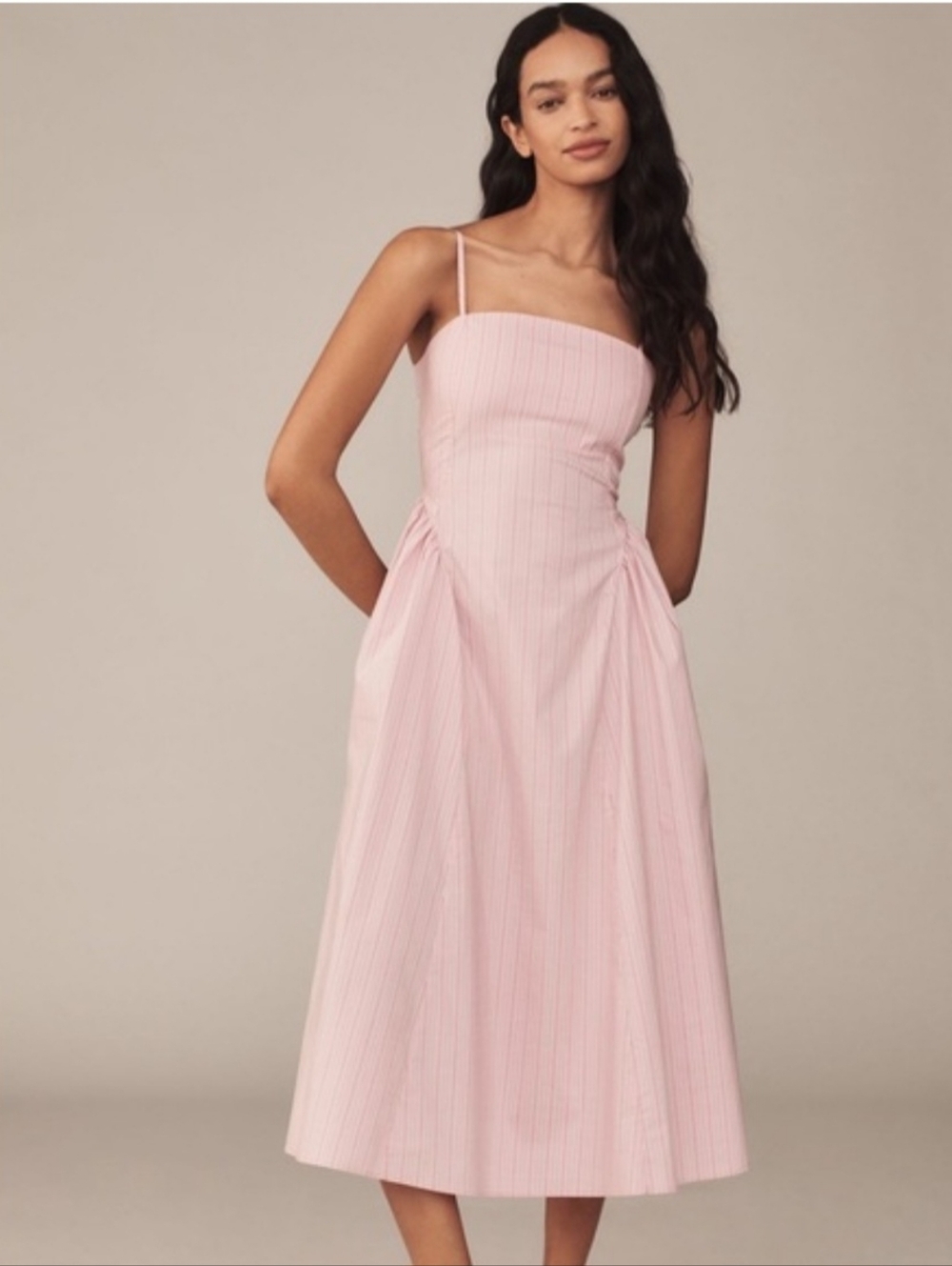 Anthropologie Maeve Sleeveless Fitted A-Line Midi Dress